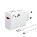XIAOMI 67W EU PLUG QC3.0 FAST QUICK WALL CHARGER WITH CABLE