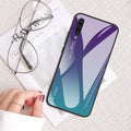 Samsung A50 Cover Shockproof 9D Tempered Glass Gradient Back Cover