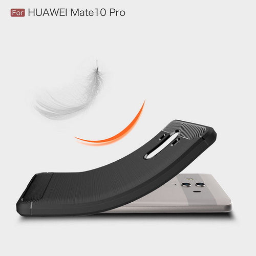 Huawei Mate 10 Pro Shockproof Carbon Fiber Rubber Case Cover