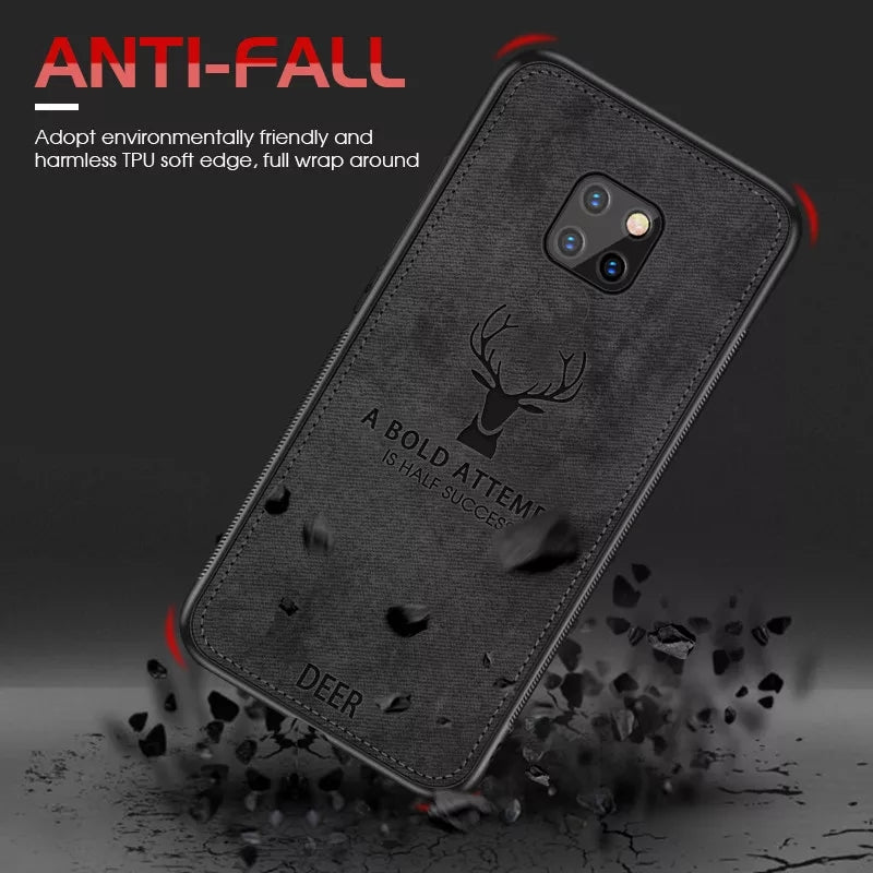 Huawei Mate 20 Pro Cover Premium Quality Soft Fabric Clothe Texture Cover