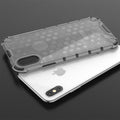 iPhone XS Max Cover Shockproof Armor Corner Protection Honeycomb Pattern Transparent Back Case