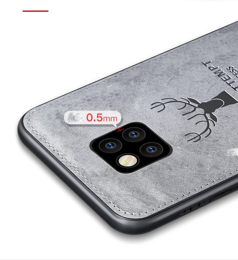 Huawei Mate 20 Pro Cover Premium Quality Soft Fabric Clothe Texture Cover