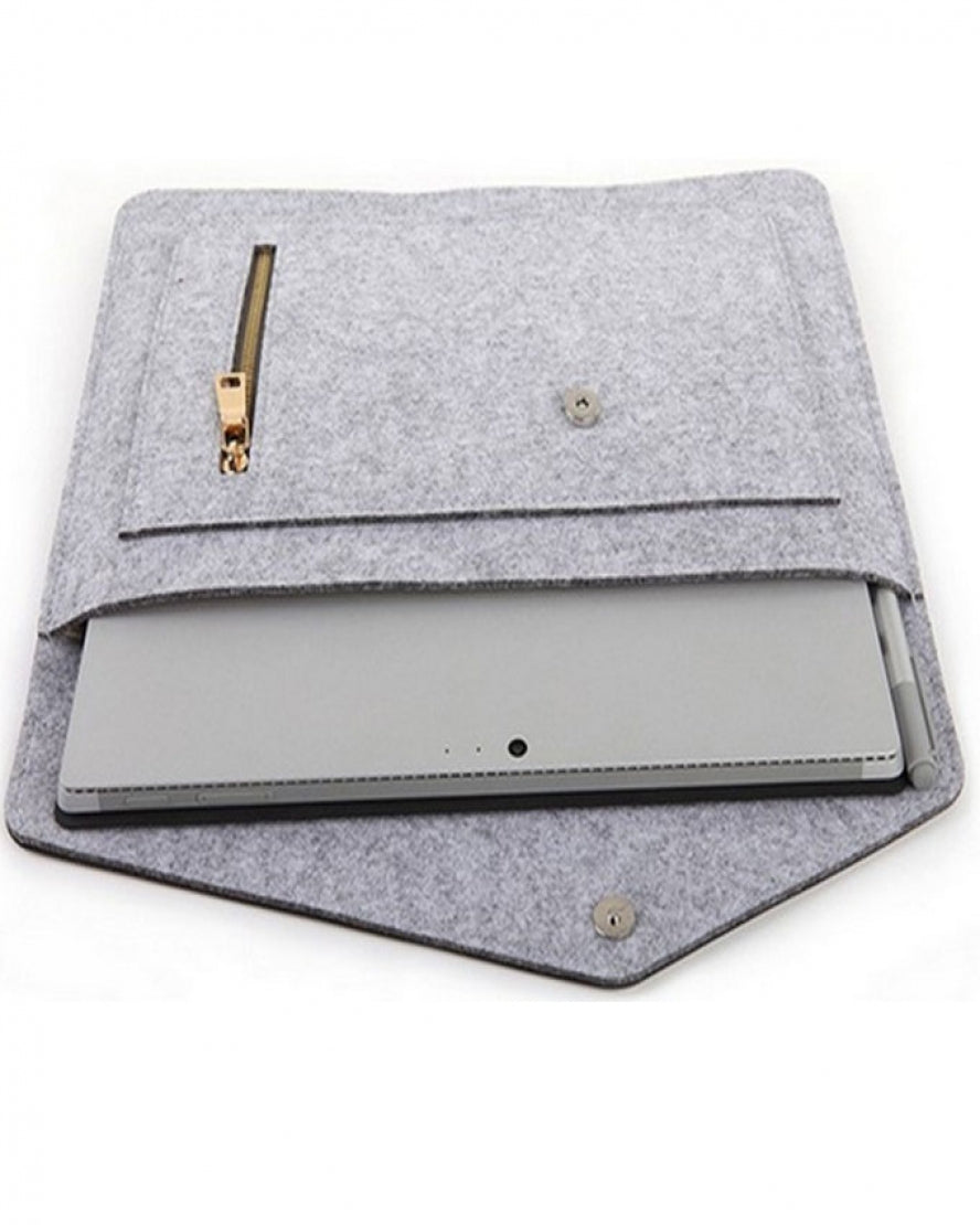 Laptop Sleeve 15.6 Inch Jlyifan Needle Felt Busniess Carrying Sleeve - Silver
