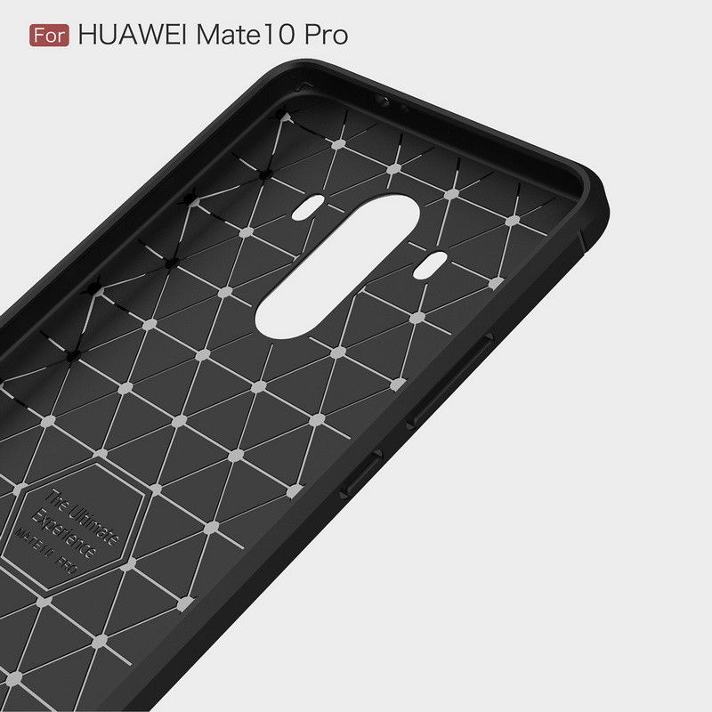 Huawei Mate 10 Pro Shockproof Carbon Fiber Rubber Case Cover