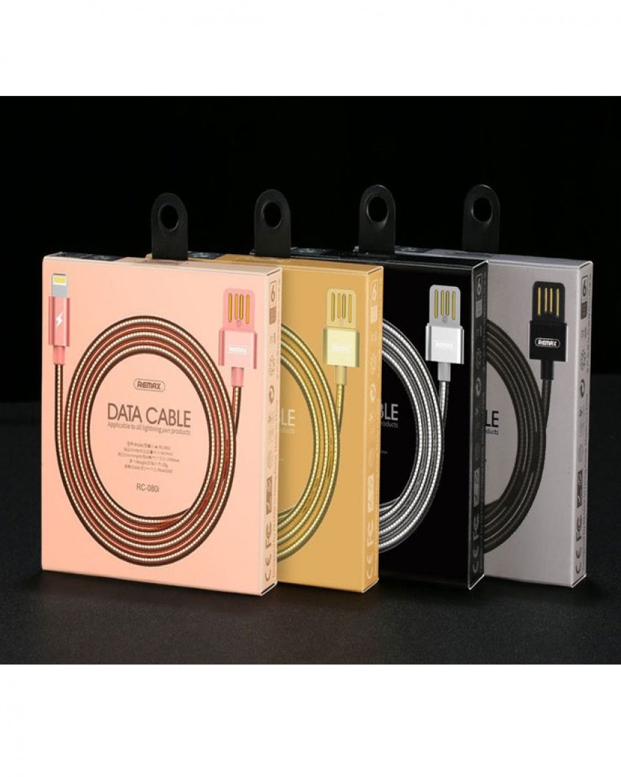 Remax RC-080i 1M USB To 8 Pin Data Charging Cable, For iPhone - Black