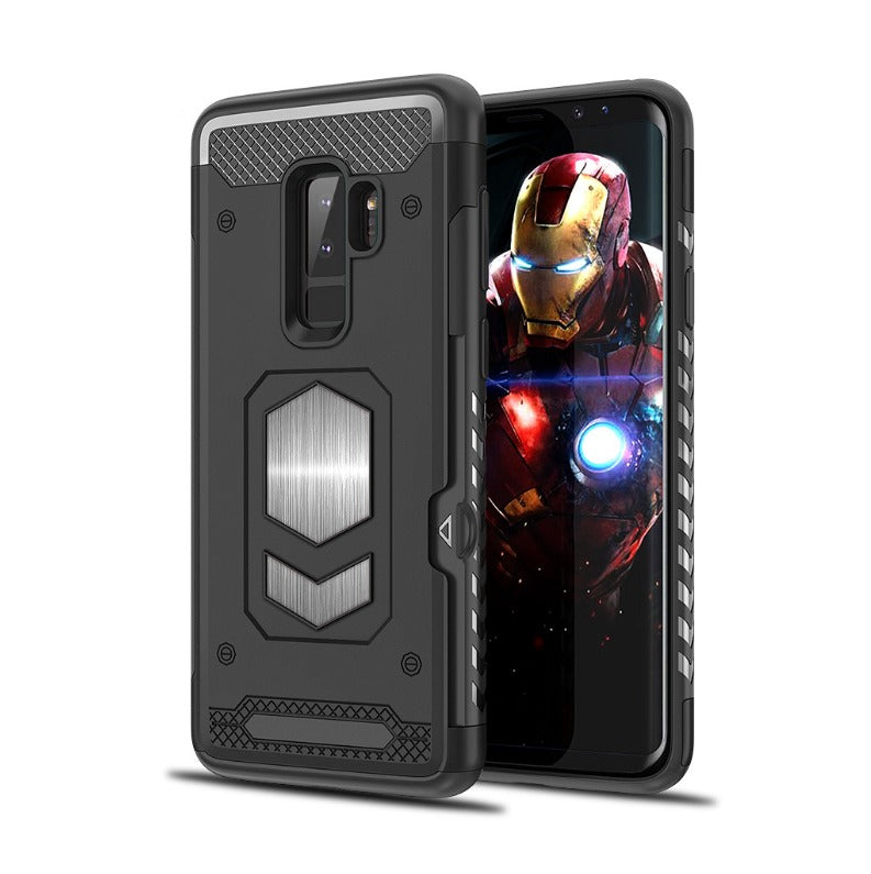 Samsung Galaxy S9 Plus Shockproof Hybrid Armor Back Cover - Black