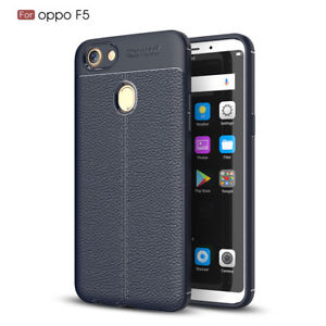 Oppo F5 Luxury Shockproof Auto Focus Design Soft TPU Back Cover - Blue