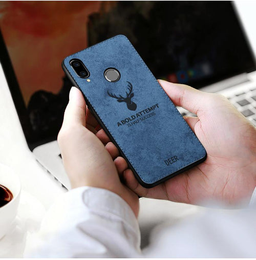 Huawei Nova 3i Leather Pattern Fabric Cover - Blue