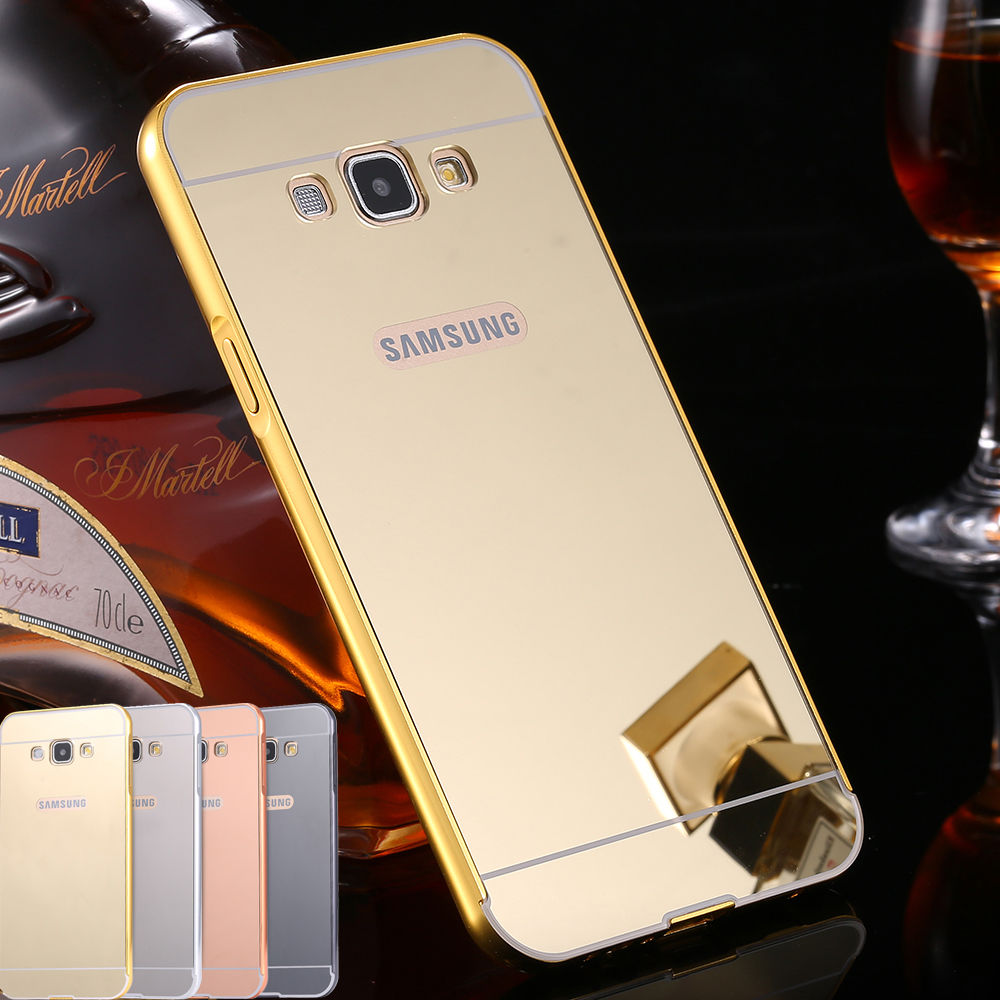 Samsung Galaxy J7 2016 Metal Bumper Mirror Back Case Cover