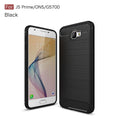 Shockproof Carbon Fiber Brushed Rubber TPU Case Cover for Samsung Galaxy J5 Prime