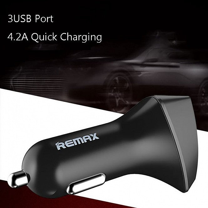 Remax USB 3 Ports Aliens 4.2A Car Charger