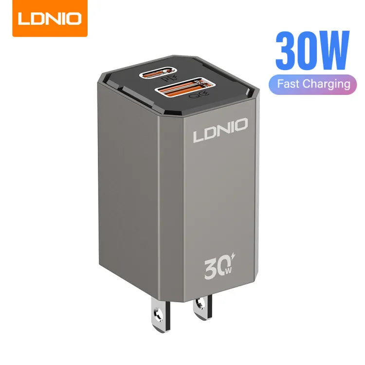 LDNIO PD 30W US 90° Foldable Plug Fast Charger A2527C
