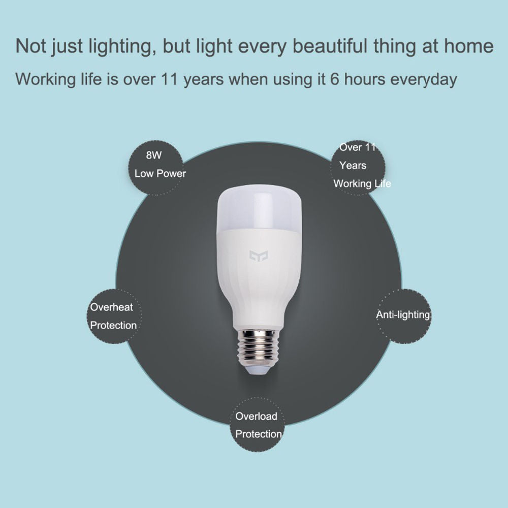 Xiaomi Mi Yeelight LED Smart Wifi Bulb Customizable with Mobile Application