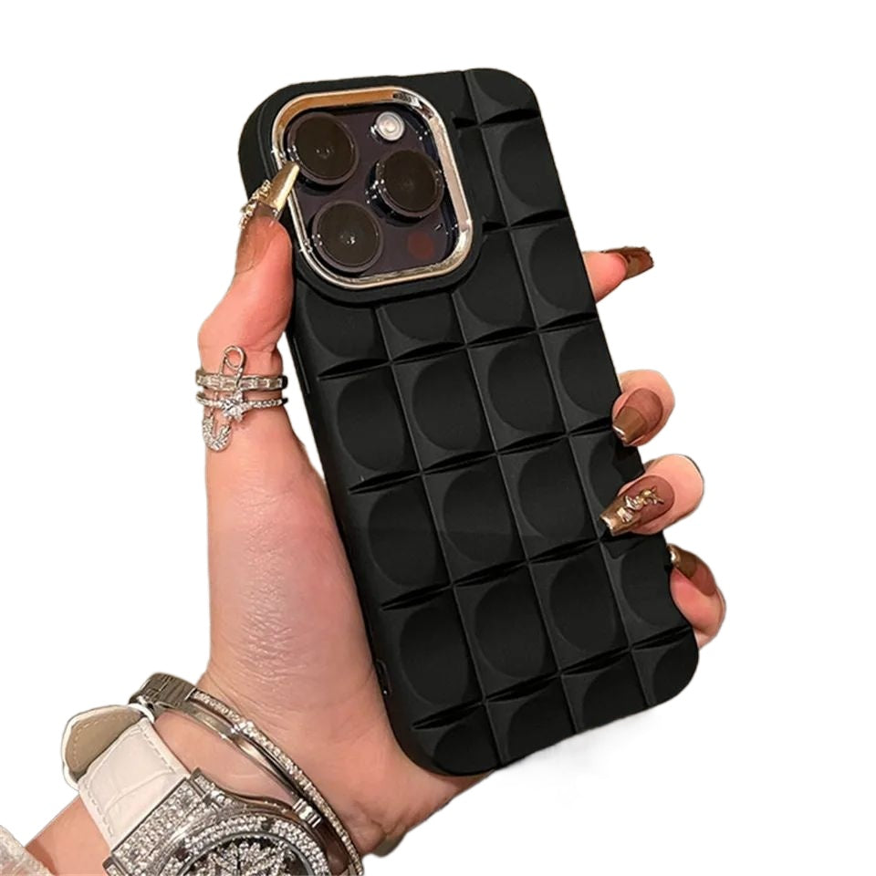 iPhone 14 Pro Max Oval 3D Embossed Back Cover
