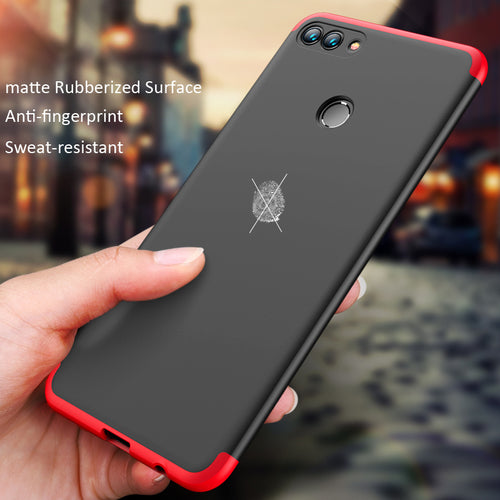 Huawei Y9 2018 Original GKK Shockproof 360 Protection Cover - Red & Black
