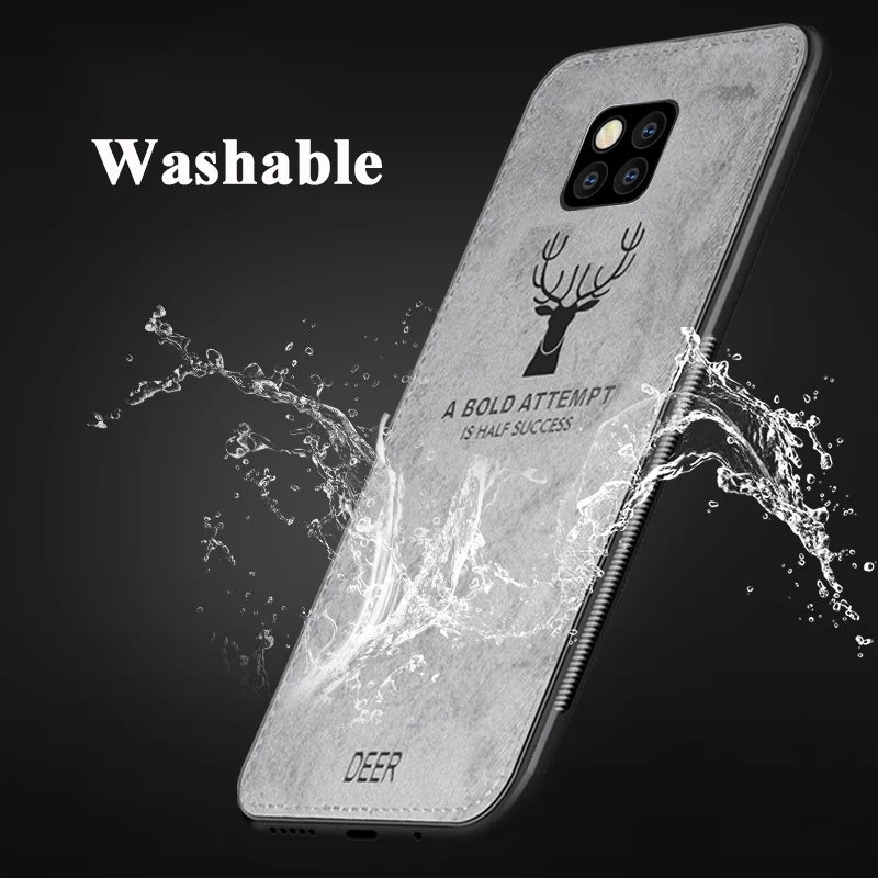 Huawei Mate 20 Pro Cover Premium Quality Soft Fabric Clothe Texture Cover