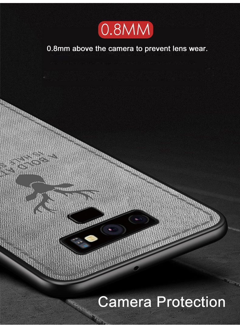 Samsung Galaxy Note 9 Vintage Leather Fabric Texture Back Cover