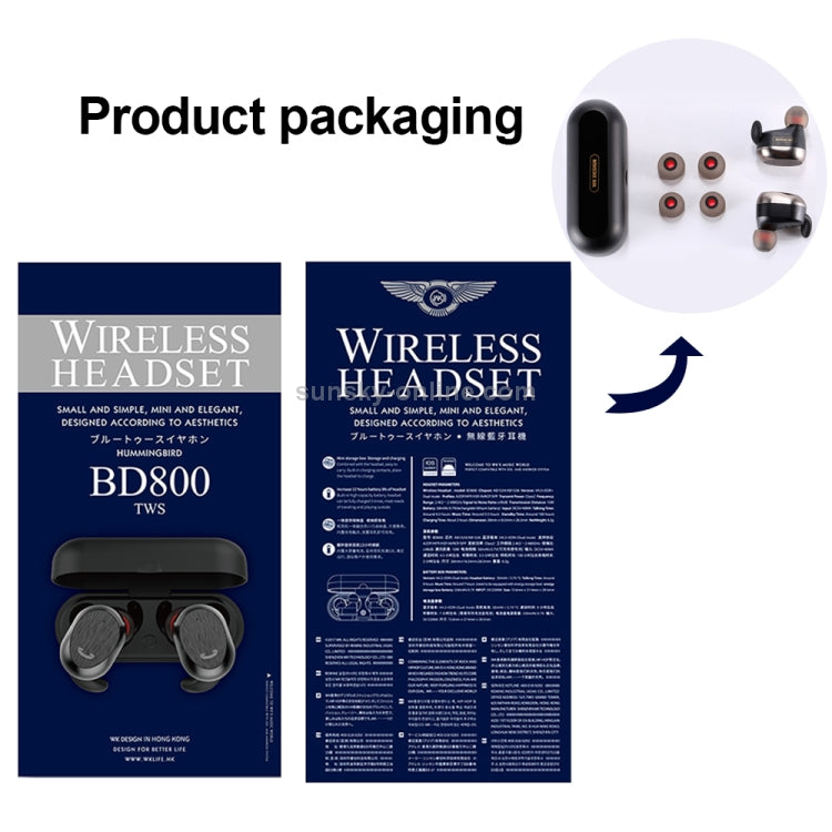 Remax WK BD800 Wireless Binaural Bluetooth Earbuds