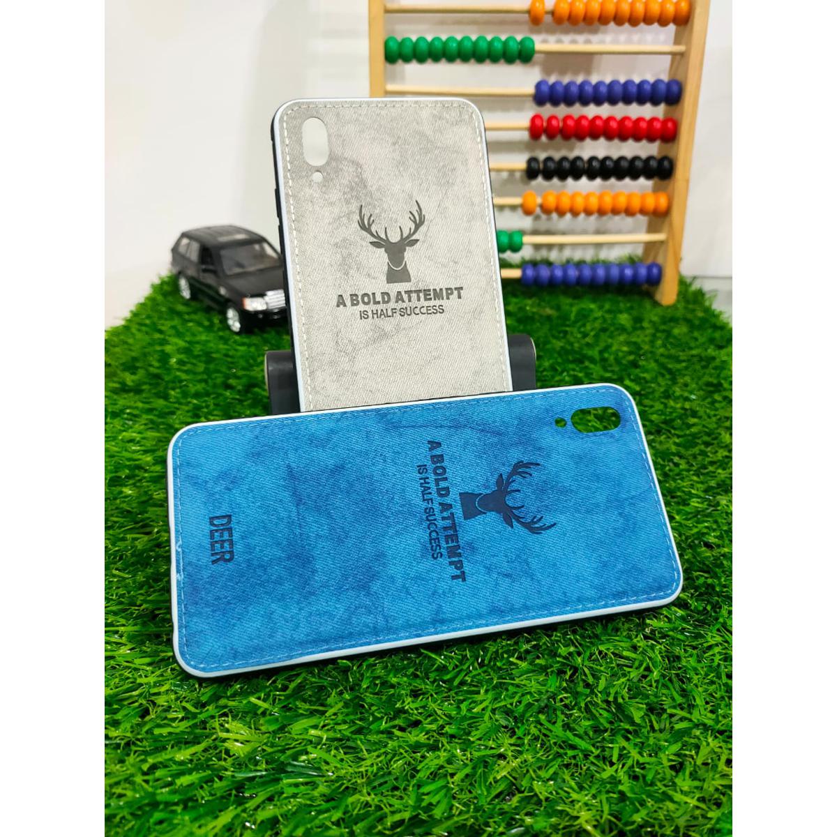Vivo Y93 Cover Premium Fabric Leather Pattern Case
