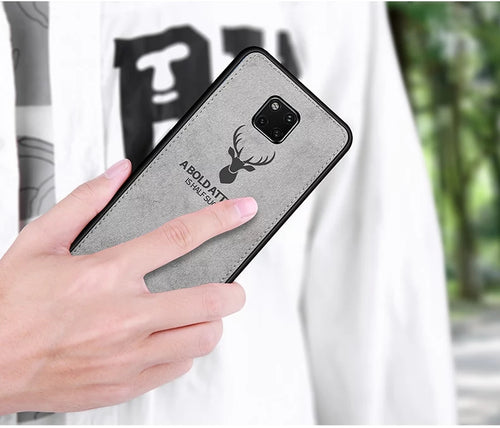 Huawei Mate 20 Pro Cover Premium Quality Soft Fabric Clothe Texture Cover