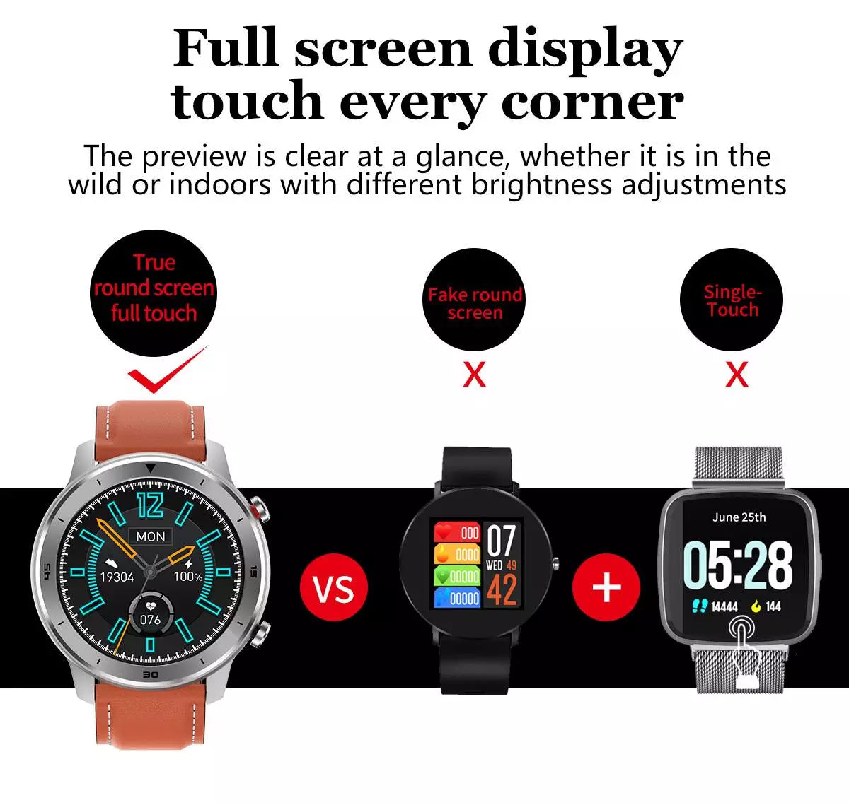 DT78 Smart Watch IP68 Waterproof with PPG Blood Pressure Heart Rate Sports Fitness
