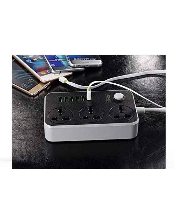 LDNIO SC3604 3.4A 2500W 6 USB Ports Power Strip - Grey