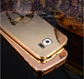 Aluminum Metal Bumper Mirror Back Skin Case Cover For Samsung Galaxy S6