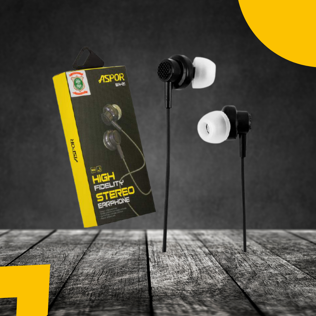 Aspor High Fidelity Stereo Earphone Wired Handfree EA-21 