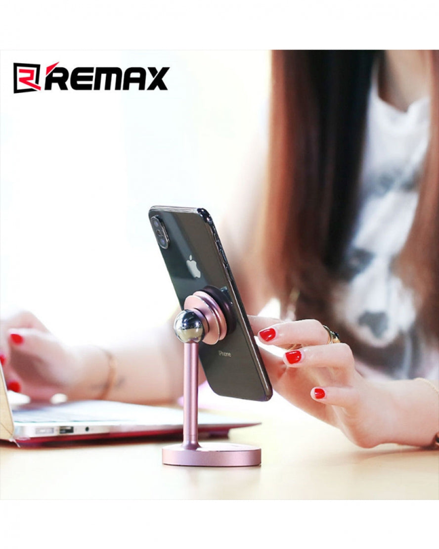 Remax Desktop Phone Holder RM-C33 Universal Magnetic 360° Rotating Phone Mount Stand - Black