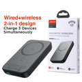 JOYROOM JR-W020 Magnetic Wired + Wireless 2 in1 Design Wireless Power Bank 10000mAh