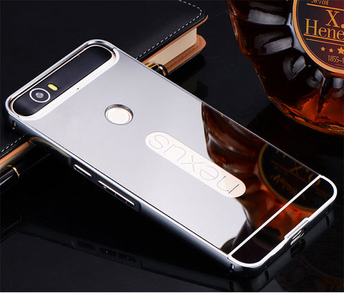 Huawei Nexus 6P Aluminum Metal Bumper Mirror Back Cover