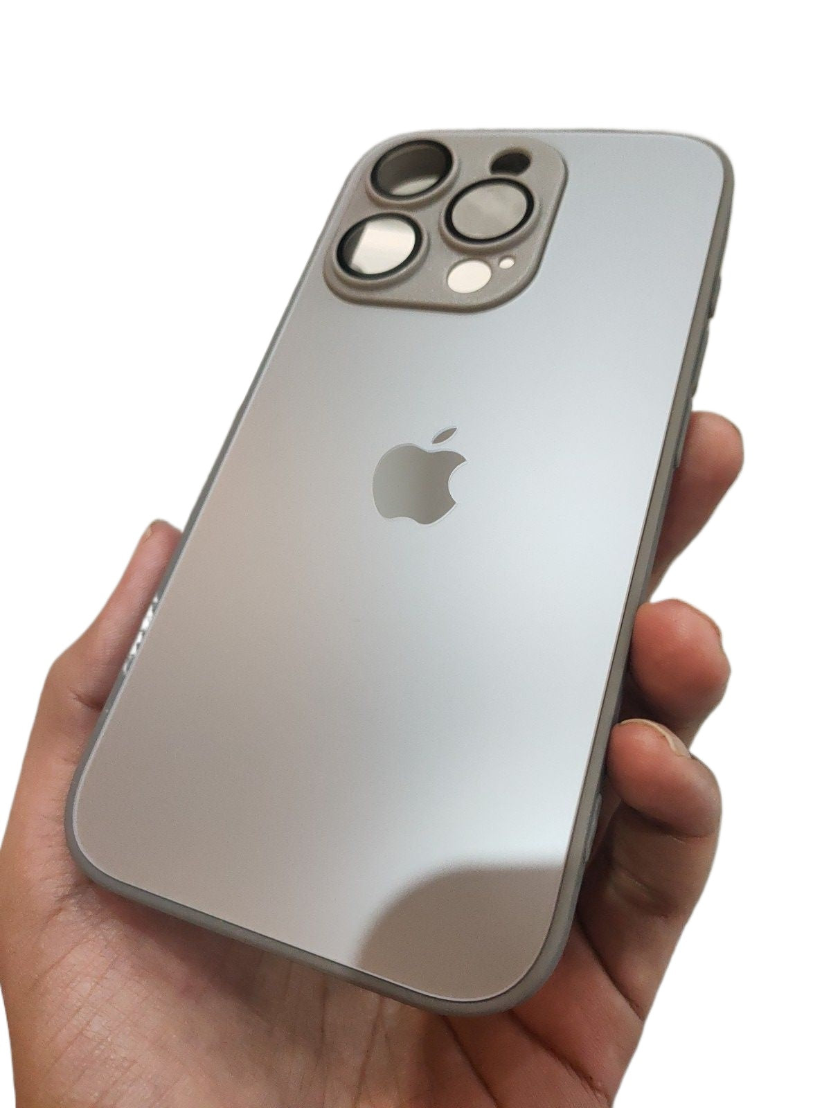 iPhone 15 Pro AG Glass Titanium Grey Camera Lens Case