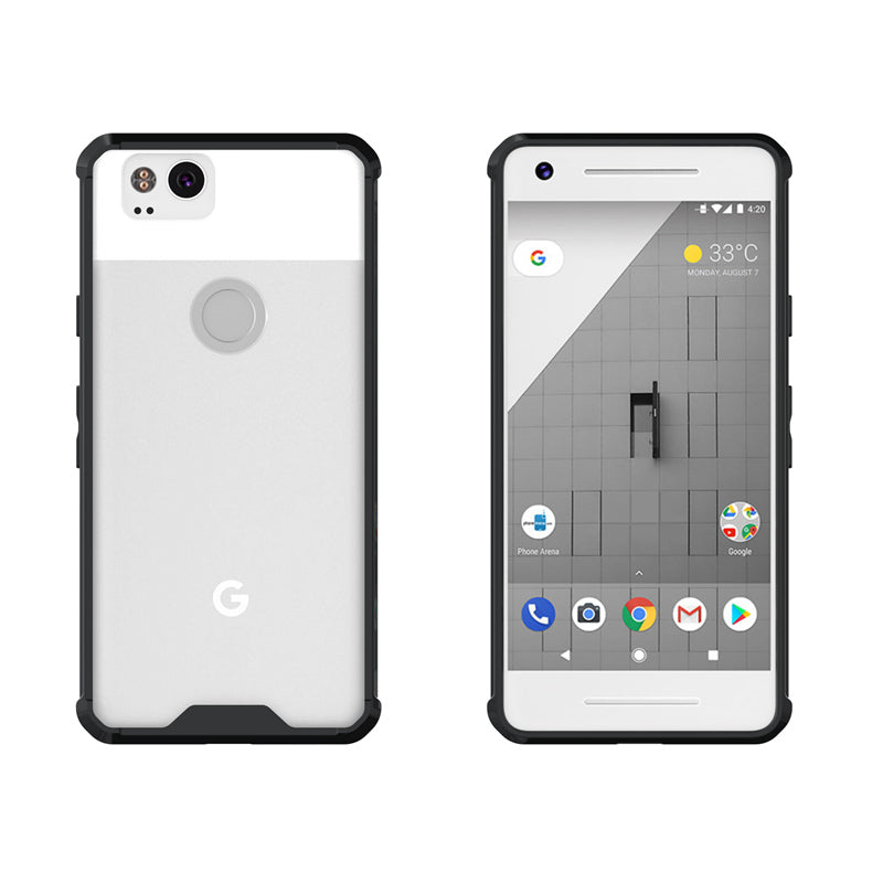 Google Pixel 2 XL Shockproof Hybrid Clear Bumper Case Cover