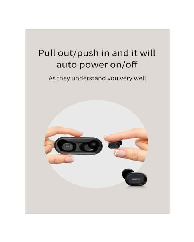 QCY T1 Mini Wireless Bluetooth Earbuds With Charging Box