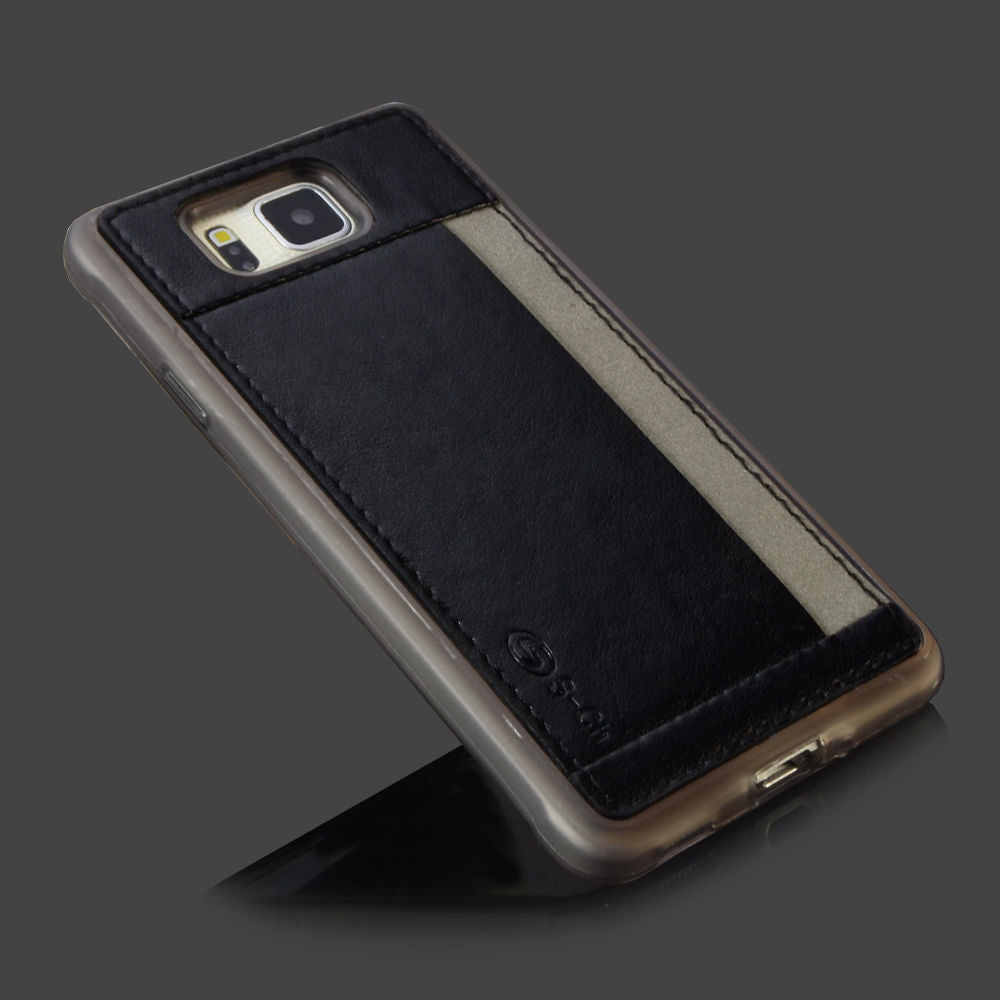 TPU PU Leather Card Case Cover For Samsung Galaxy Alpha G850F