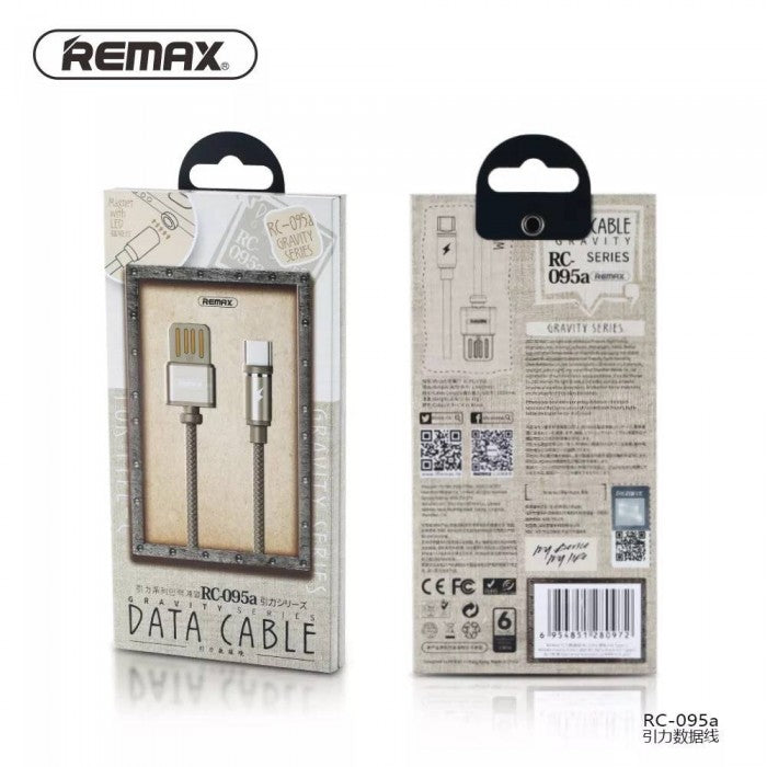 Remax Gravity Magnetic Data Cable for Type C Mobile Phones Samsung Huawei RC-095a