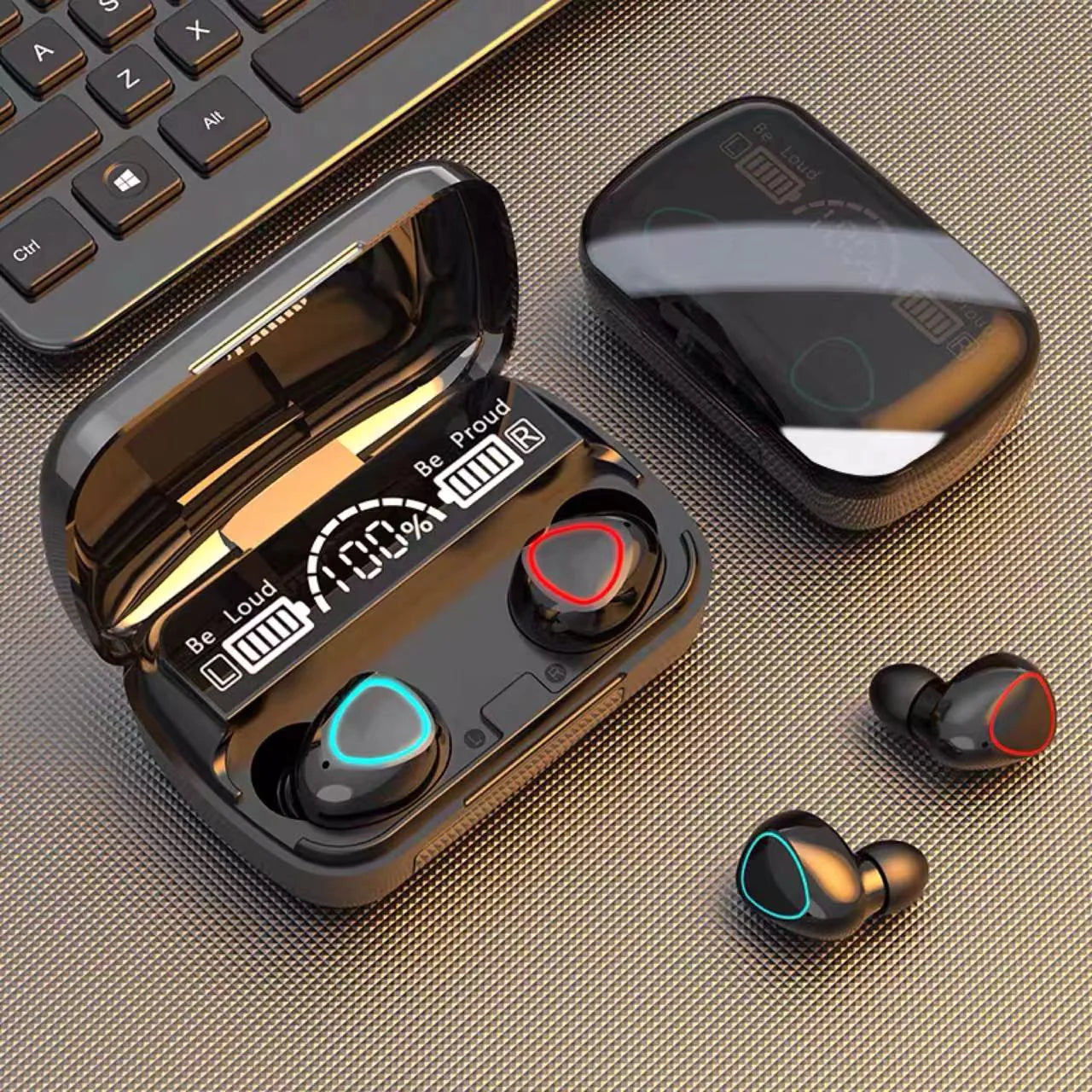 M10 WIRELESS EARBUDS BLUETOOTH EARPHONES NOISE CANCELLATION HIFI QUALITY