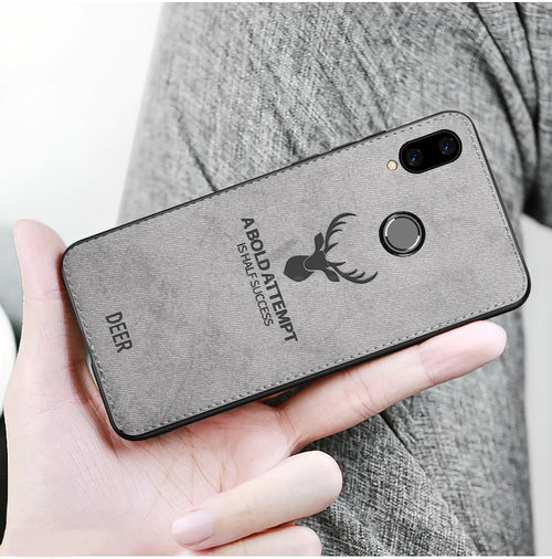 Huawei Nova 3i Leather Pattern Fabric Cover - Grey