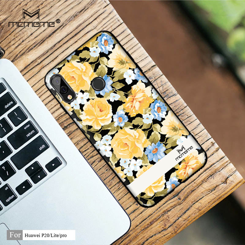 Beautiful 3D Flowers Ultra Thin Soft TPU Case for Huawei P20 Lite