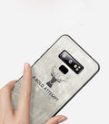 Samsung Galaxy Note 9 Vintage Leather Fabric Texture Back Cover