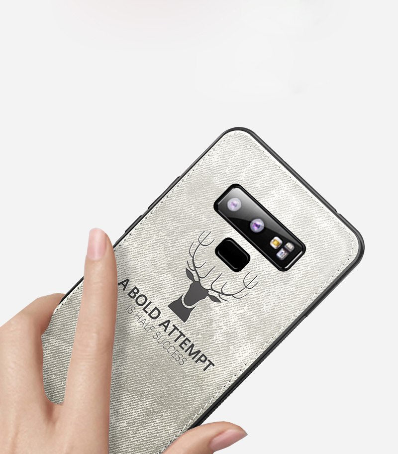 Samsung Galaxy Note 9 Vintage Leather Fabric Texture Back Cover