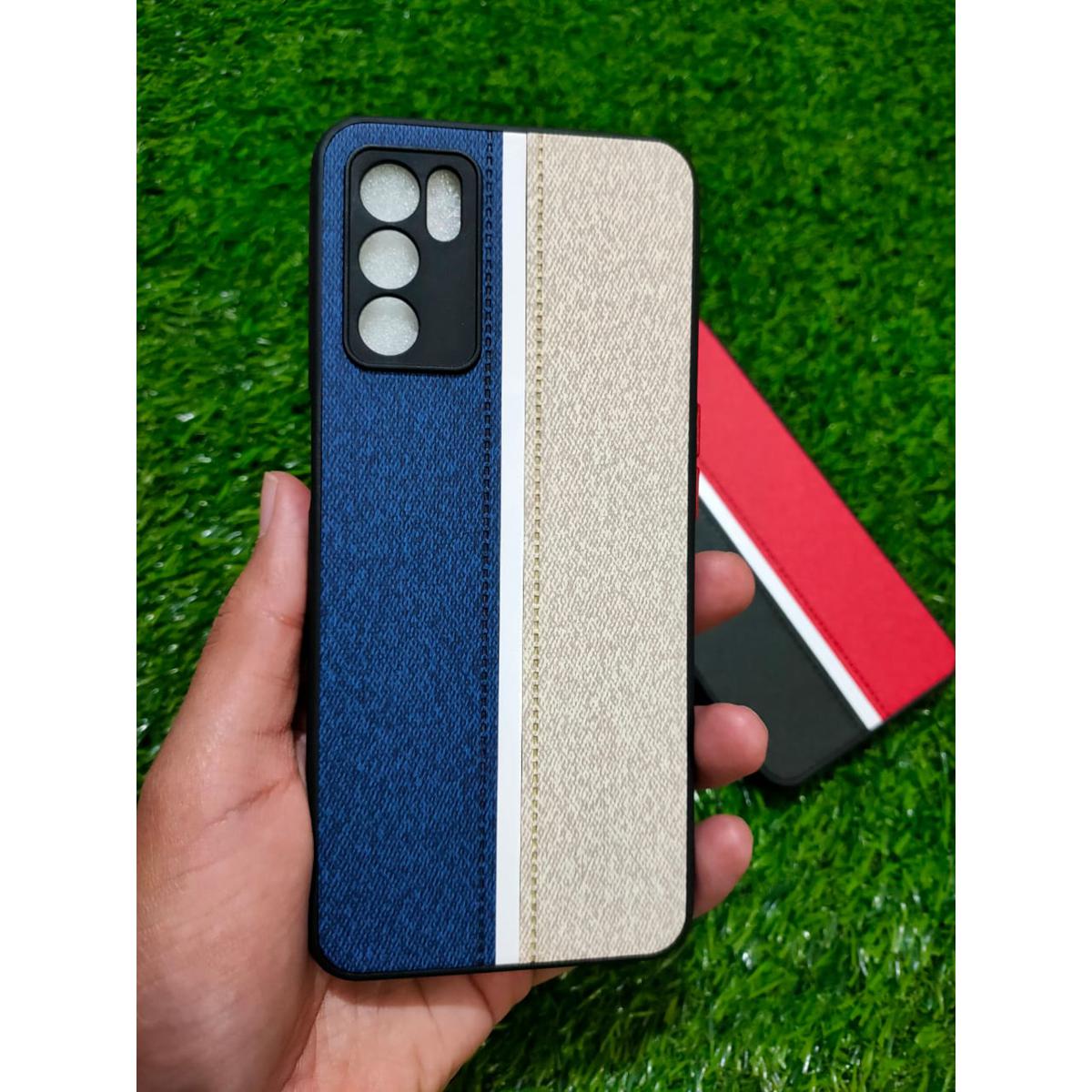 Oppo A16 New Model Premium Quality Strip Design Fabric Cover