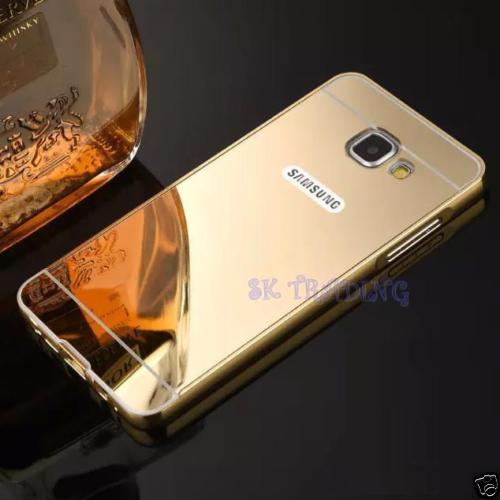 Samsung Galaxy J7 Prime Metal Bumper Mirror Back Case Cover