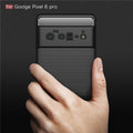 Google Pixel 6 Pro Carbon Fiber Cover Bumper Rubber Silicone Case