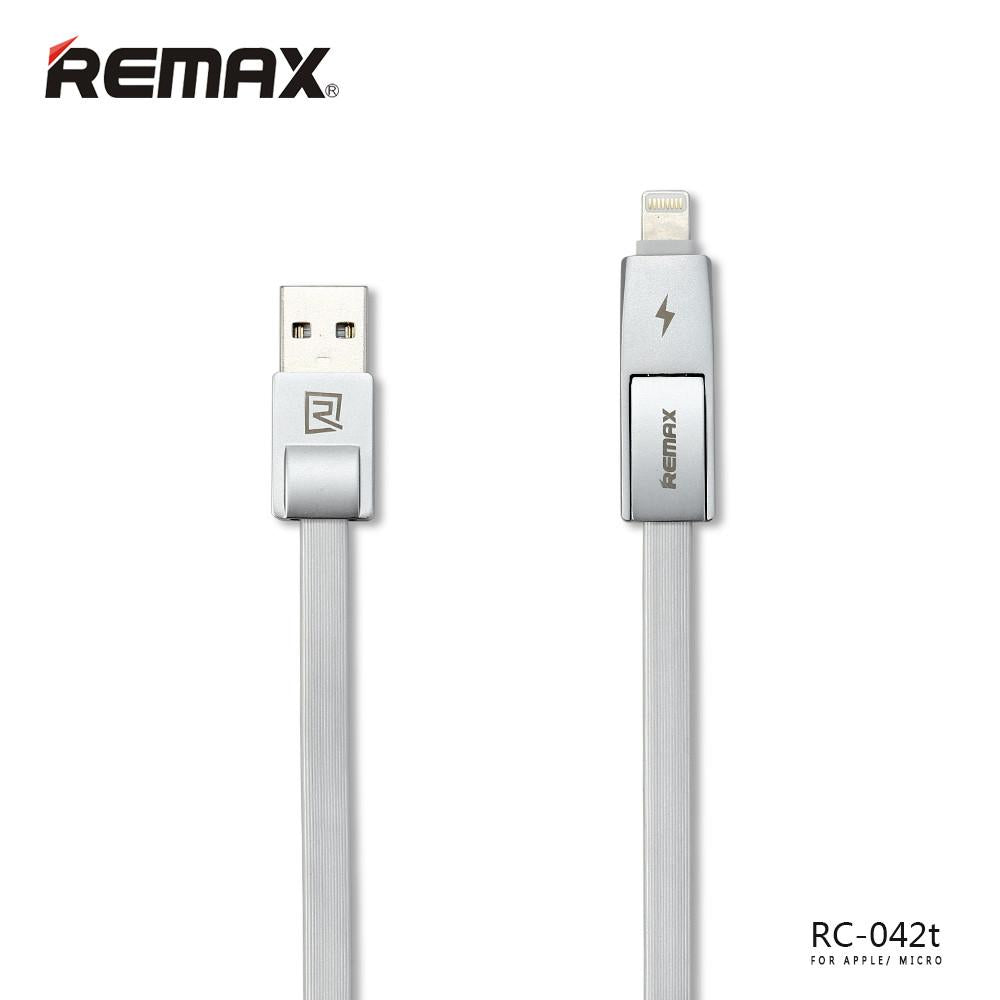 Remax 2in1 Strive Data Charging Cable For iPhone & Android RC-042T