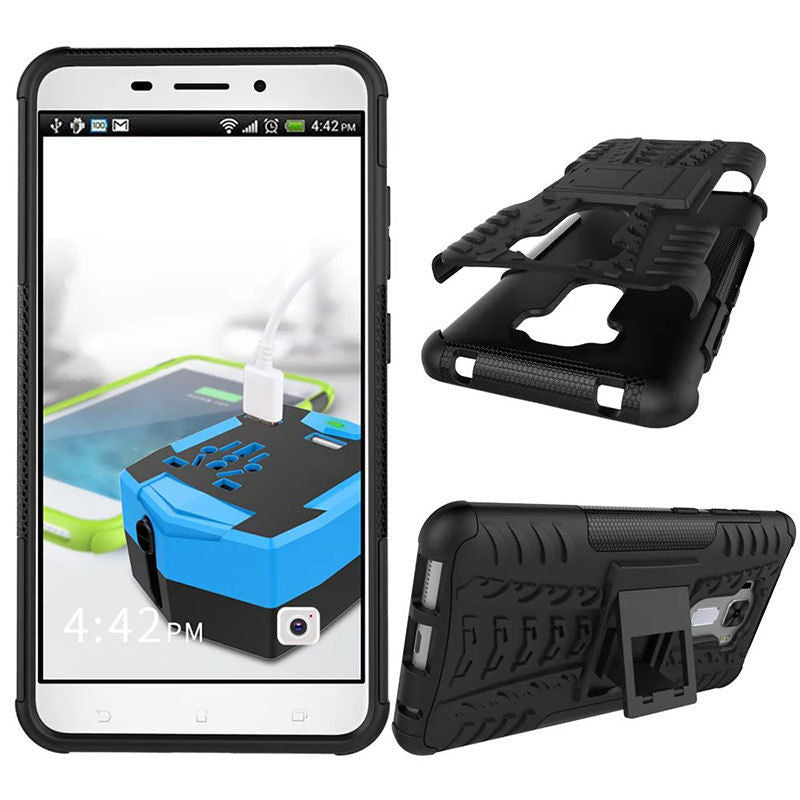Rugged Armor Shockproof Hybrid Rubber Hard Stand Case Cover For ASUS Zenfone 3 ZE520KL 5.2"