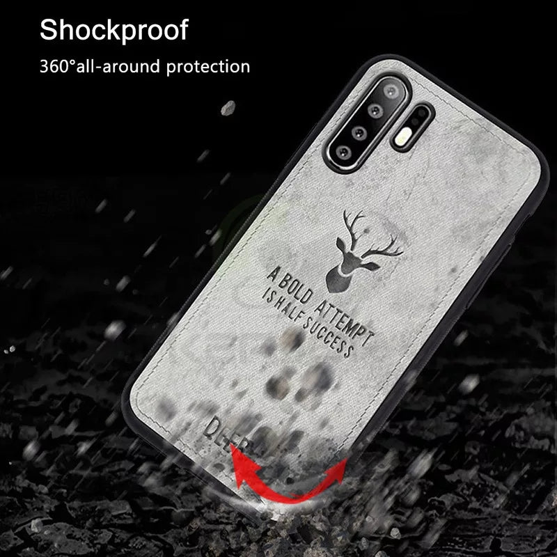 Huawei P30 Pro Leather Pattern Soft Fabric Cover