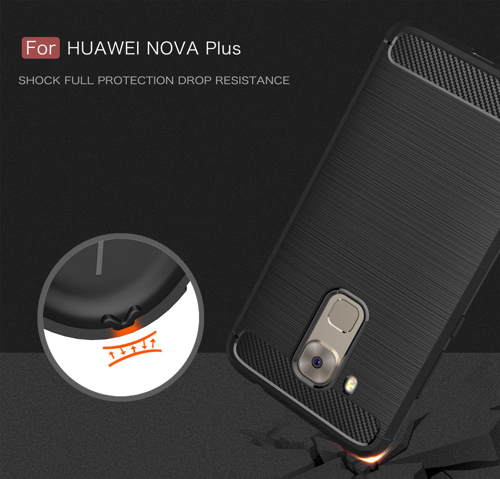 Hybrid Shockproof Brushed TPU Soft Rubber Case Cover For Huawei Nova
