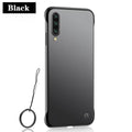 Samsung A30s Luxury Frameless Transparent Matte Back Cover With Finger Ring