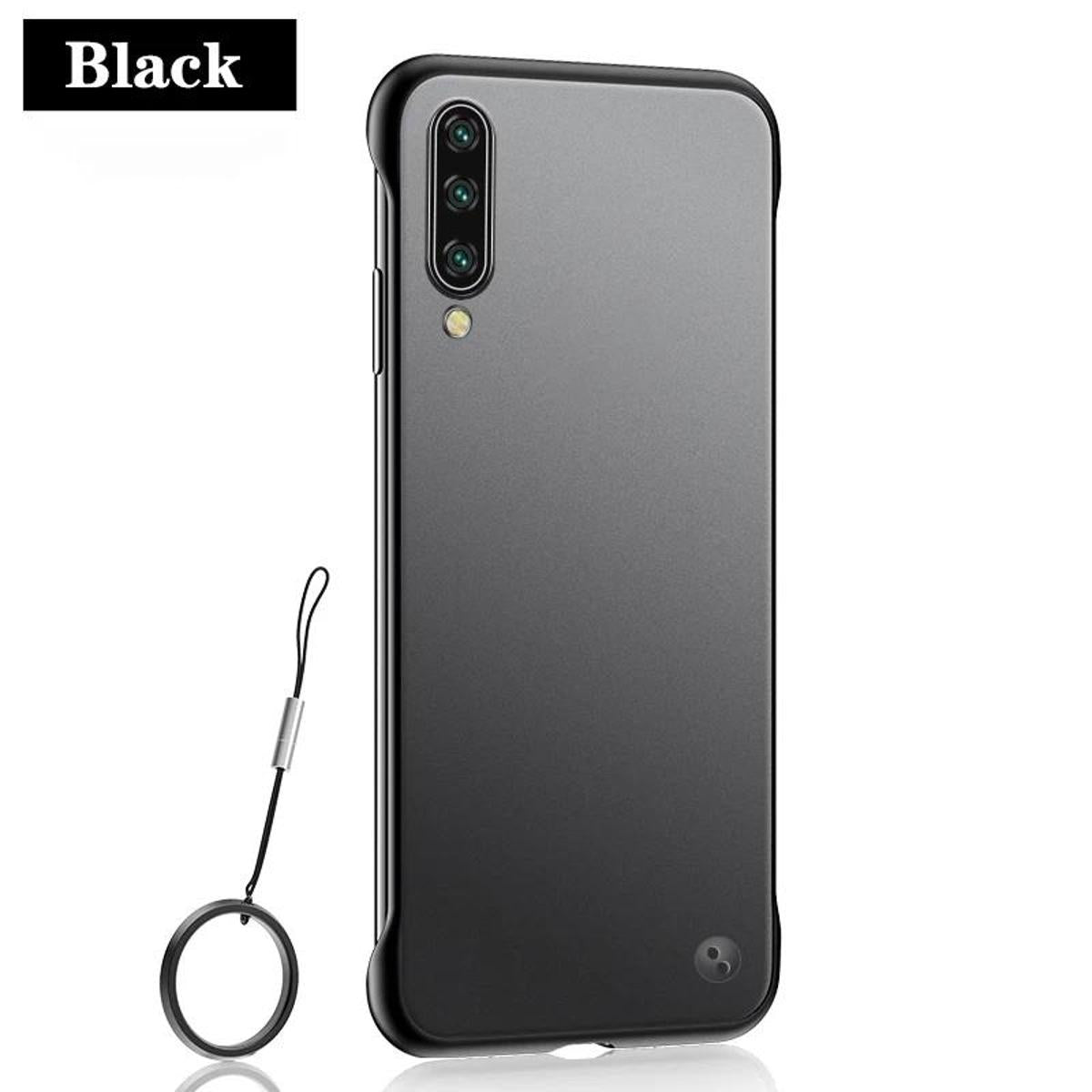 Samsung A30s Luxury Frameless Transparent Matte Back Cover With Finger Ring